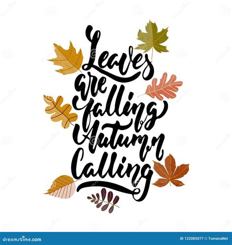 Leaves Are Falling Autumn Calling Hand Drawn Cozy Fall Seasons