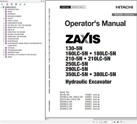 Hitachi Zx210lc 5n Excavator Operators Manual Pdf