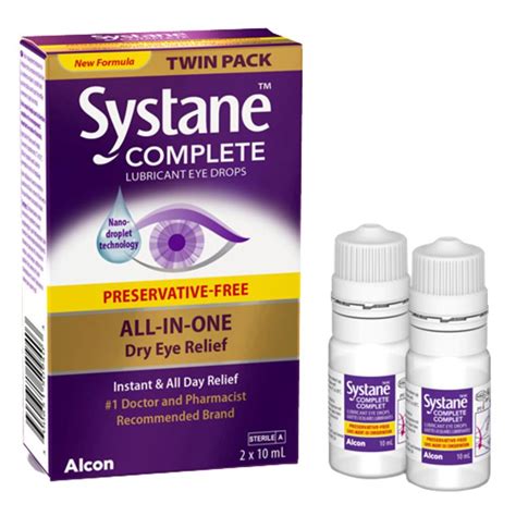 Systane Complete Preservative Free Eye Drops Twin Pack Preservative Free Eye Drops Dry Eyes