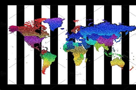 Artistic Colorful World Map Borders Creative Daddy