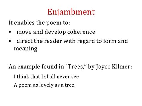 Enjambment Poems