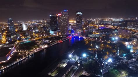 Aerial Skyline Of Downtown Tampa 4k Youtube