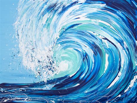 First Touch Wave Series 2018 By Annette Spinks Ocean Painting Wave