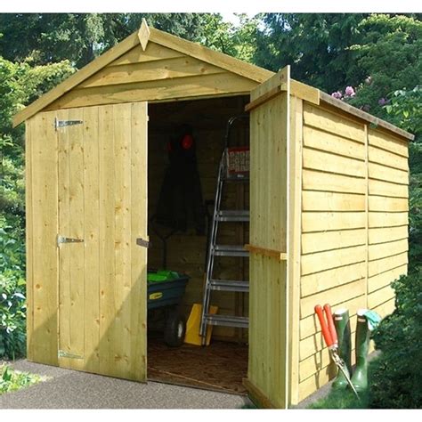 This 8x6 Apex Shed Is Made With Pressure Treated Overlap Cladding Which