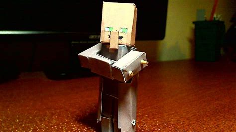 How To Make A Minecraft Papercraft Bendable 3d Villager Youtube