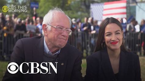 Alexandria Ocasio Cortez Endorses Bernie Sanders At Massive Campaign Rally Youtube