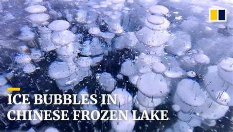 Picturesque Ice Bubbles In Chinas Frozen Xinjiang Lake South China