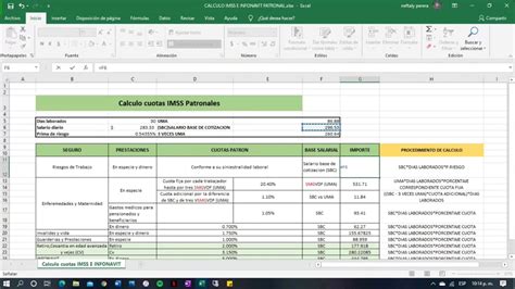 Cálculo Cuotas Patronales Imss Youtube