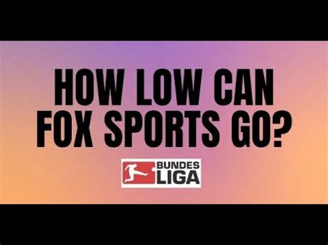 One stop for football highlights, soccer highlights and football stats. How Low Can FOX Sports' Bundesliga Coverage Go? - YouTube