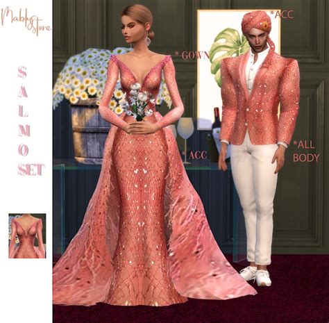 Salmon Set At Mably Store The Sims 4 Catalog