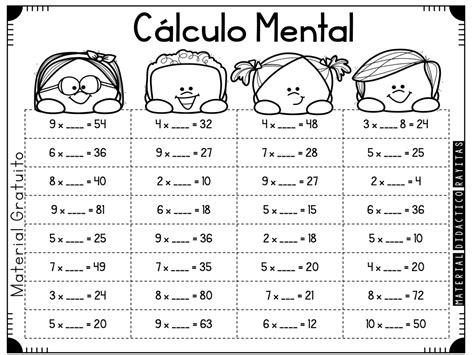 CÁlculo Mental 1 Imagenes Educativas