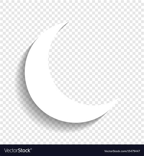 Moon Sign White Icon Royalty Free Vector Image