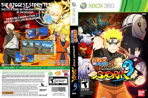 Naruto Shippuden Ultimate Ninja Storm 3 Xbox 360 Game Covers Naruto