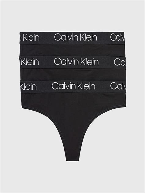 3 Pack High Waisted Thongs Body Calvin Klein® 000qd3757em84