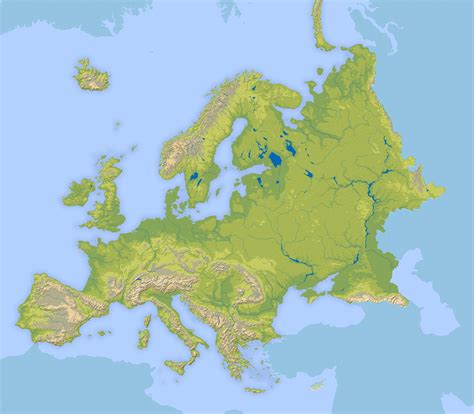 Physical Map Of Europe Continent United States Map