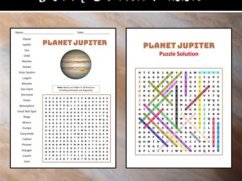 Jupiter Word Search Puzzle Teaching Resources