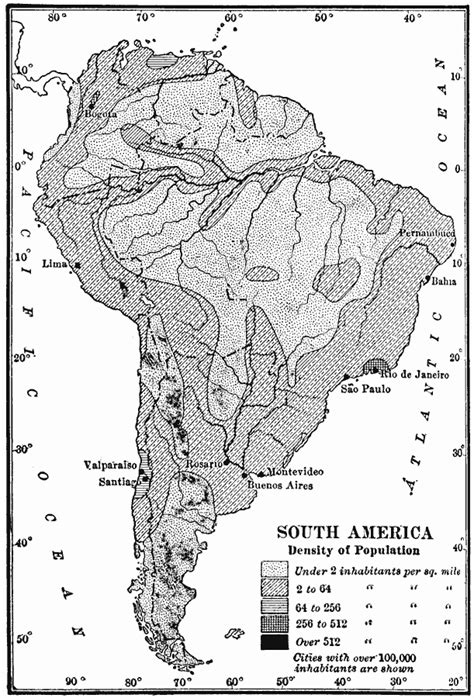 Population Density Of South America