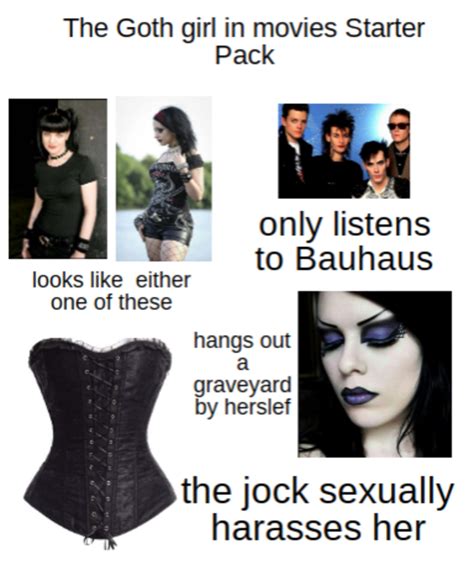 The Goth Girl In Movies Starter Pack R Starterpacks Starter Packs Know Your Meme