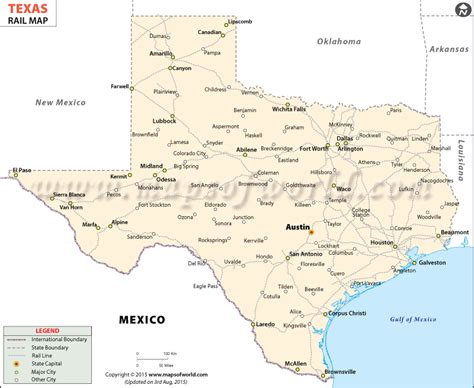 Texas Railroad Map Texas Rail Map