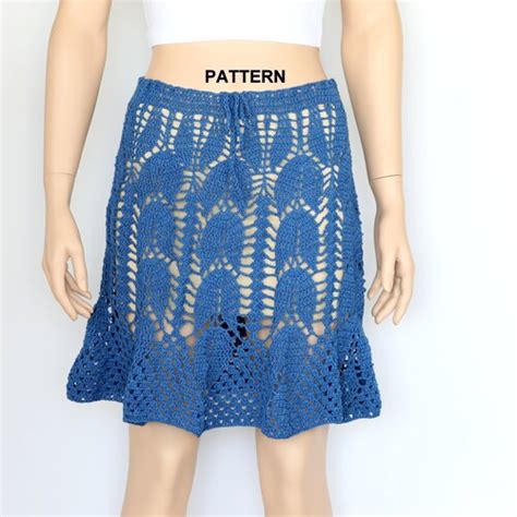 Summer Skirt Tutorialskirt Crochet Pattern Pdf Womens Etsy