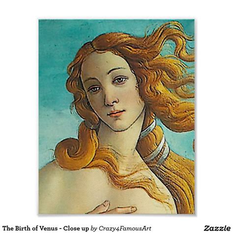 The Birth Of Venus Close Up Poster Zazzle Com Italian Renaissance
