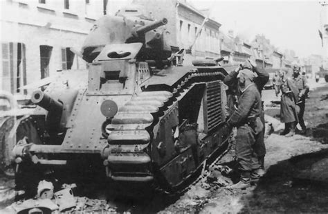 Knocked Out Char B1 Bis Tank 2 World War Photos