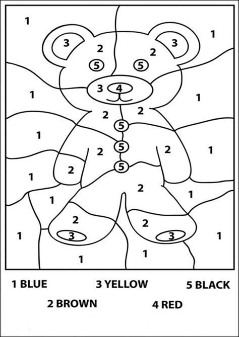 Printable Color By Number For Kindergarten