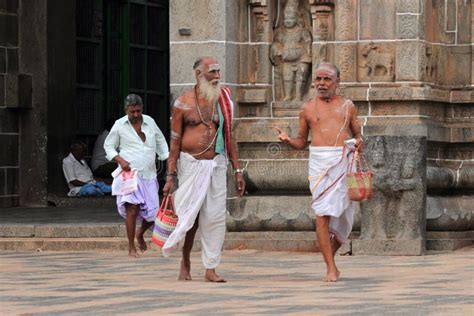 Brahmins Priests Perform Puja Ritual Ceremony At At Holy Ghats
