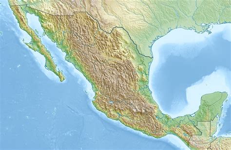 Filemexico Relief Location Map Wikimedia Commons