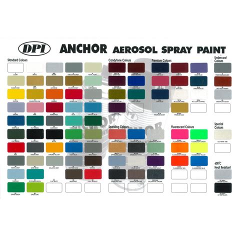 Anchor Spray Paint Standard Colours Colour 1 25 Ready Stock 400ml