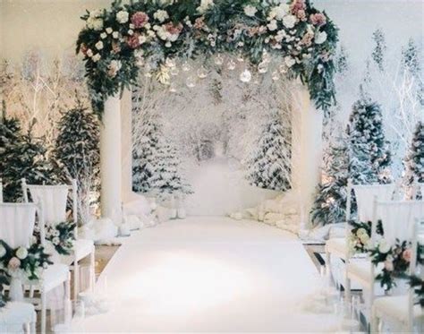 Winter Wonderland Wedding Ceremony Styling An Arch With A Lusci