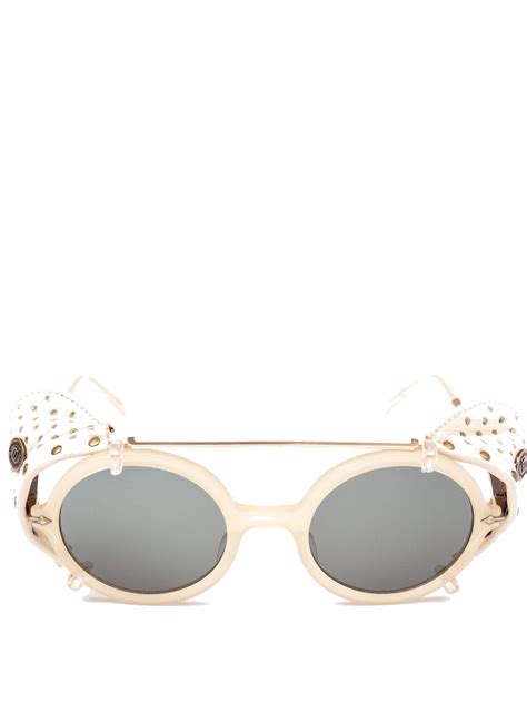 Matsuda Gold Metal Sunglasses In Metallic Lyst