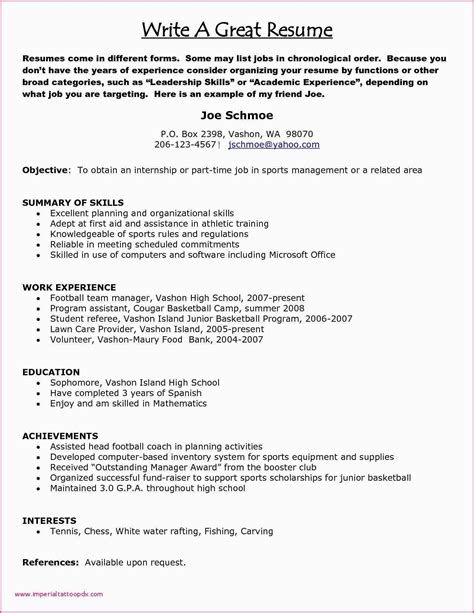 Although resume objectives aren t typically necessary anymore career summaries are more common with the right approach you can make one work in your favor. Basic Resume Examples for Part Time Jobs Fresh Resume ...