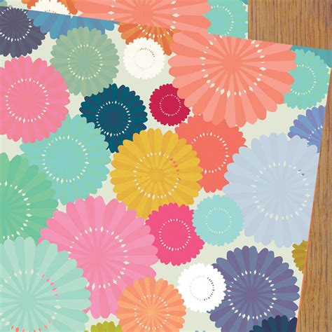 Paper Fan Wrapping Paper Two Sheets By Kali Stileman Publishing