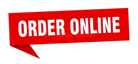 Order Online Speech Bubble Order Online Ribbon Sign Stock Vector