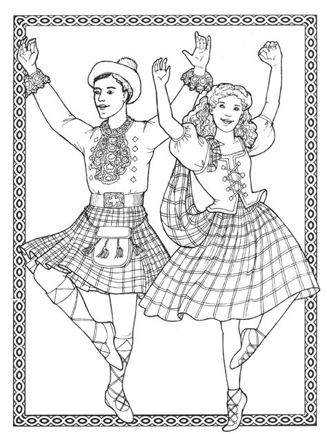 Irish dance coloring page from dancing category. Dancers coloring book costumes for coloring | Dance ...