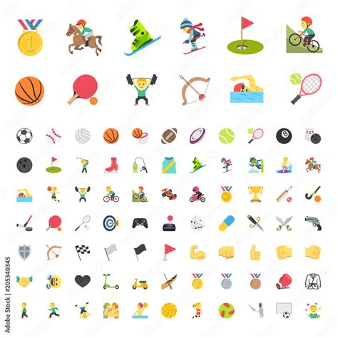 All Type Of Sports Recreation Fitness Emojis Emoticons Stickers