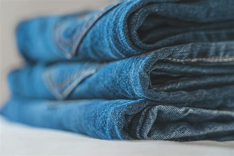 Folded Denim Jeans · Free Stock Photo
