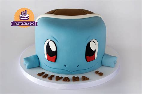 Torta Con Diseño De Squirtle En 2d Squirtle Pokemon Simple 2d Cake