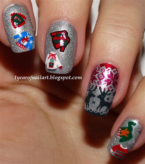 Ugly Christmas Sweater Nail Art Nail Art By Margriet Sijperda