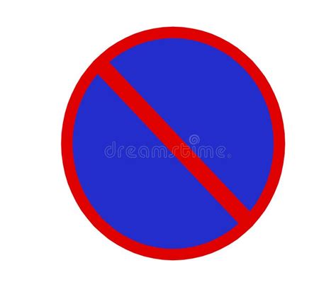 No Entry Sign With White Background Stock Illustration Illustration