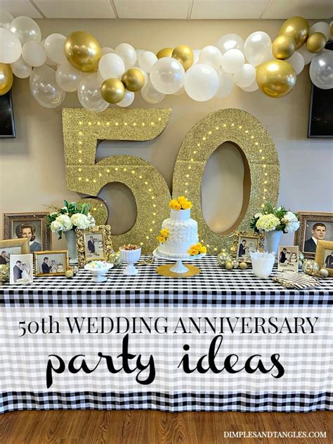 How To Decorate For 50th Wedding Anniversary Party Leadersrooms