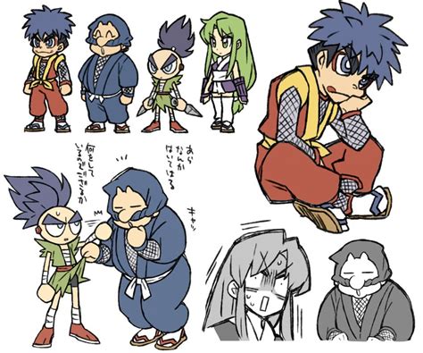 Yae Goemon Sasuke And Ebisumaru Ganbare Goemon Drawn By Tomada
