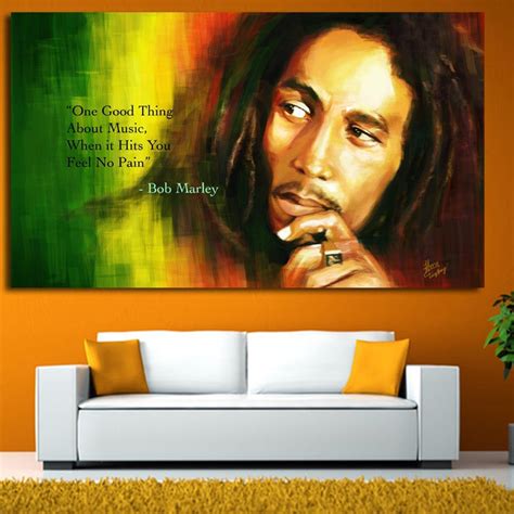 Bob Marley Painting Wall Modern Canvas Art Prints Portrait Pictures
