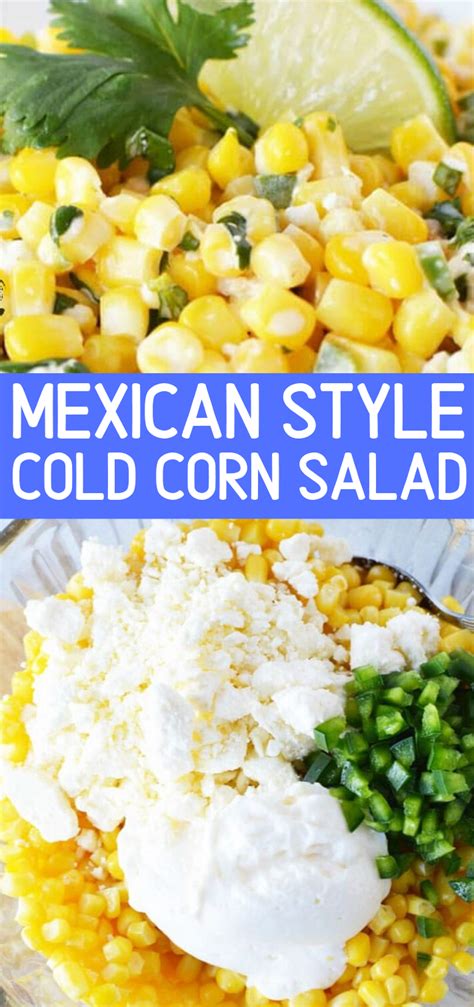By the time thanksgiving finally rolls around, perfectly golden ears of corn are pretty much out of season. Cold corn salad, mexican street corn style, with delicious feta and a bit of cay… | Salad side ...