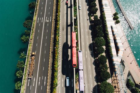 Free Images Track Road Traffic Street Skyscraper Lane Aerial