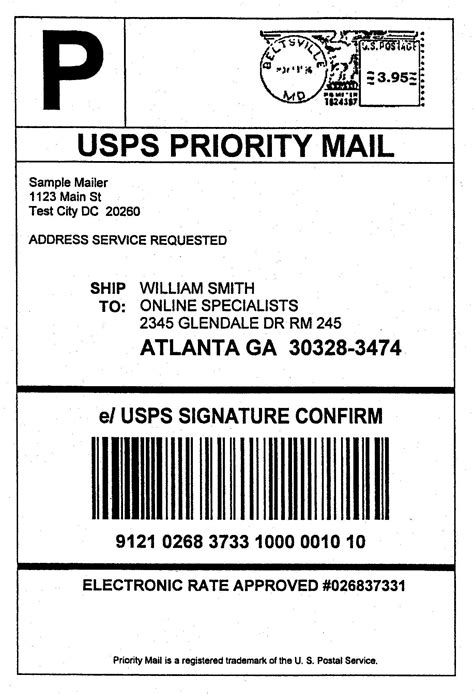 33 Usps Priority Mail Label Template Labels Database 2020