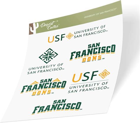 Full Sheet 2 Logo University Of San Francisco Usfca Dons Ncaa Sticker