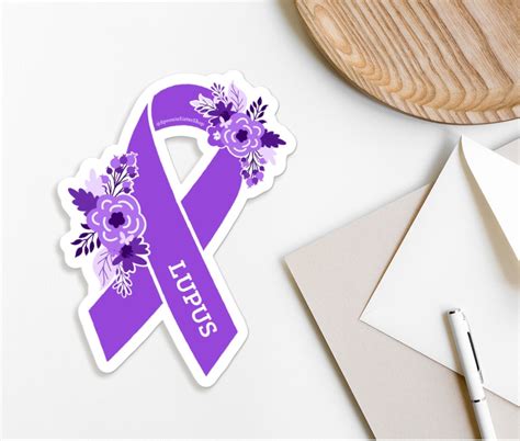 Lupus Awareness Sticker Lupus Stickers Purple Awareness Etsy