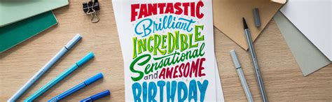 See more ideas about cards, mail art, birthday cards. Happy Mail: Awesome Birthday Card Template - www.stabilo.co.uk